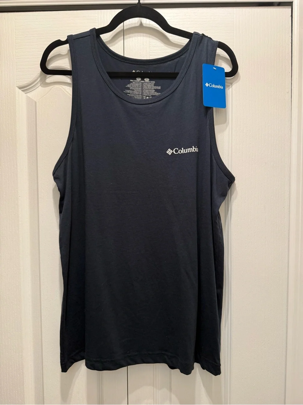 Women’s Columbia Navy Tank with Orange and Yellow Mountain Graphic - Picture 2 of 4